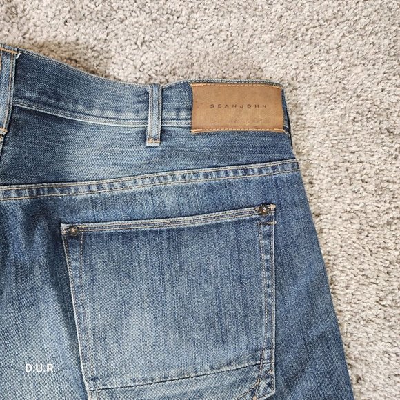 Sean John Jeans Men's 40x27 Blue‎ Denim Relaxed Fit Straight Leg Casual Hip Hop - Picture 8 of 16